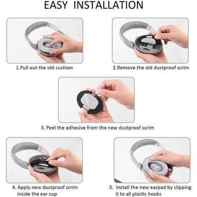 Kuuloketyyny 1 pari Bose QC35/SoundTrue Harmaa
