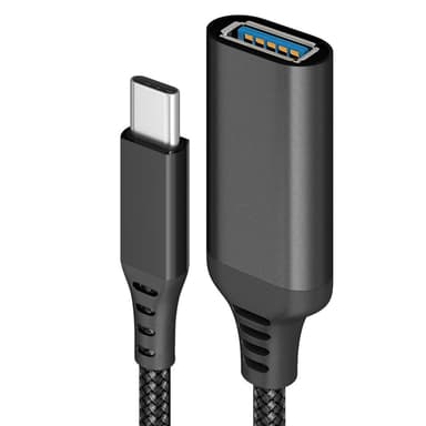 USB-C uros-USB 3.0 naaras sovitin Musta 20 cm