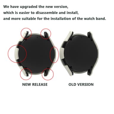 Suojakuori näytönsuojalla Samsung Galaxy Watch 4/5 40 mm:lle Valkoinen