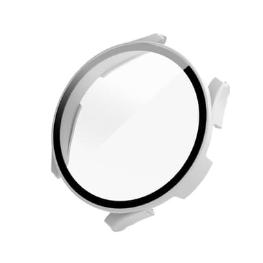Suojakuori näytönsuojalla Samsung Galaxy Watch 4/5 40 mm:lle Valkoinen