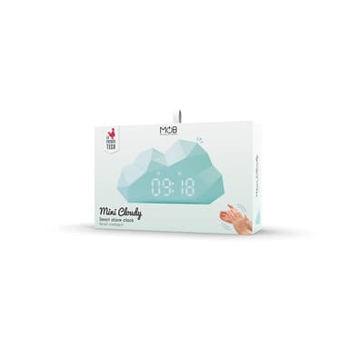 MOB Herätyskello yövalolla Vaalean sin. Mini Cloudy