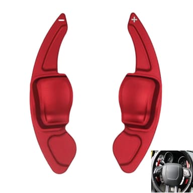 Ohjauspyörän siipipyörän vaihdelaajennus 1-pari – yhteensopiva Volkswagen Golf 6:n, GTI:n ja R20:n kanssa Punainen