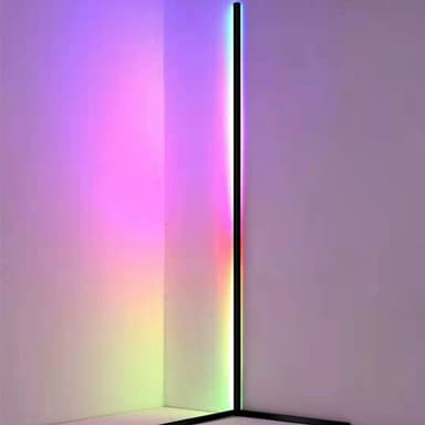 LED-lattiavalaisin kulmavalaisin RGB väriä vaihtava musta