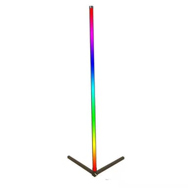 LED-lattiavalaisin kulmavalaisin RGB väriä vaihtava musta