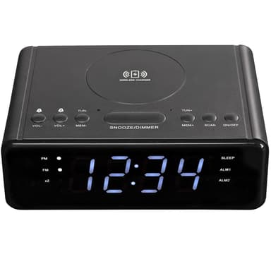 Kelloradio langattomalla latauksella