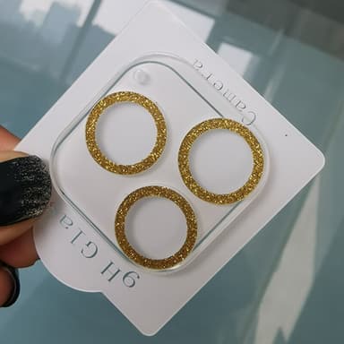 Glitter kameran linssisuoja Kulta iPhone 14 Pro Max