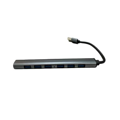 USB/USB-C-keskitin, jossa 1 USB3.0 + 6 USB2.0 Hopea
