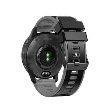 Silikonirannekello Garmin Venu 2 -sarjaan Musta + harmaa