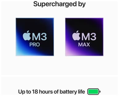 MacBook Pro 14 M3 Pro 18/1 TB (tähtimusta)