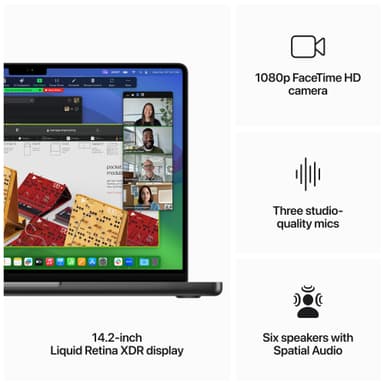 MacBook Pro 14 M3 Pro 18/1 TB (tähtimusta)