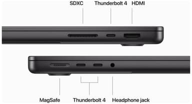 MacBook Pro 14 M3 Pro 18/1 TB (tähtimusta)
