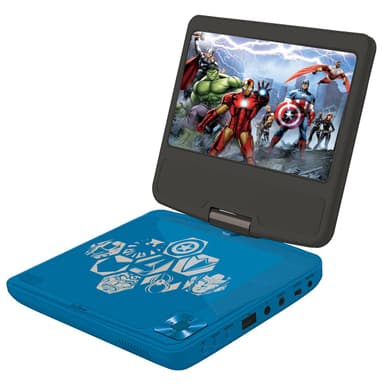 Avengers Kannettava DVD-soitin 7 pyörivä näyttö USB-portti ja kuulokkeet