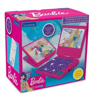 Barbie Portable DVD-soitin 7 pyörivä näyttö USB-portti ja kuulokkeet