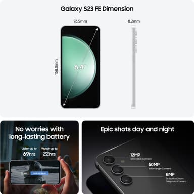 Samsung Galaxy S23 FE 5G älypuhelin 8/128 GB kerma