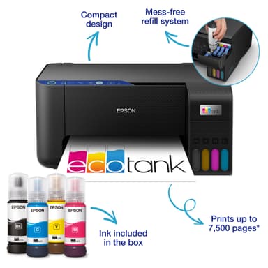 Epson EcoTank ET-2811 monitoimitulostin C11CJ67404 (musta)