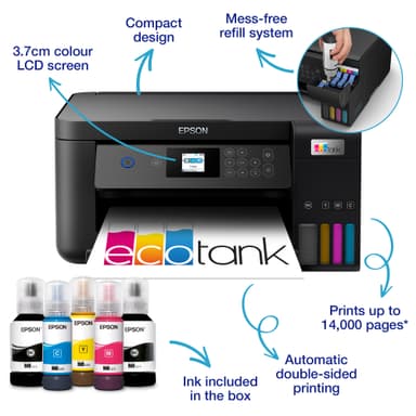 Epson EcoTank ET-2850 monitoimitulostin C11CJ63405 (musta)