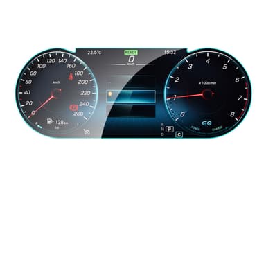 Näytönsuoja Mercedes-Benz 19-21 C-Class/20-22 GLC autonavigaattorille 2 kpl