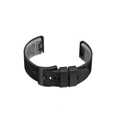 Silikoni kellohihna Garmin Venu 2 Plus & Garmin 245, Samsung, Huawei Watch Musta + harmaa