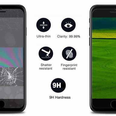 Näytönsuoja iPhone 8 karkaistu lasi Läpinäkyvä 2 kpl