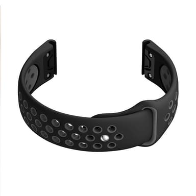 Silikoni kellohihna Garmin Fenix -sarjalle Musta + harmaa