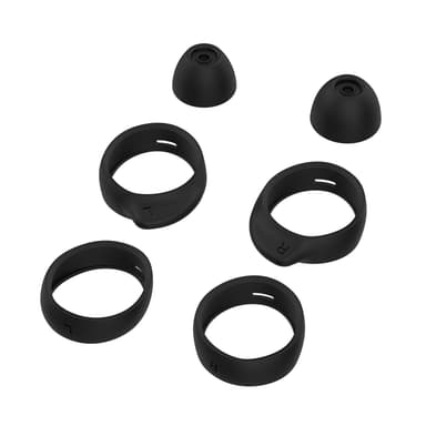 4 paria silikonisia korvatulppia Samsung Galaxy Buds SM-R170:lle Musta