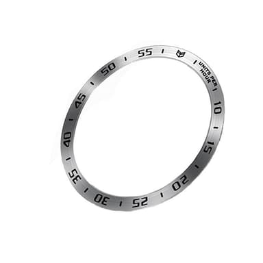 Ruostumattomasta teräksestä valmistettu kehysrengas Samsung Galaxy Watch Ultralle Hopea + musta