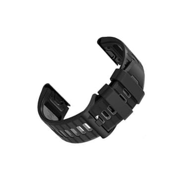 Silikoni kellohihna Garmin Fenix -sarjalle Musta + harmaa