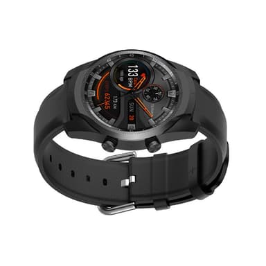 Silikoninen kellohihna Ticwatch GTX/Pro:lle Musta