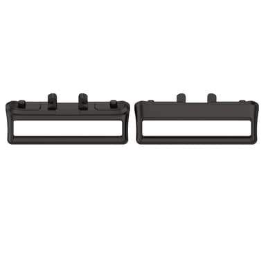 18 mm kellon rannekkeen liitinsovitin Samsung Galaxy Fit 3:lle Musta