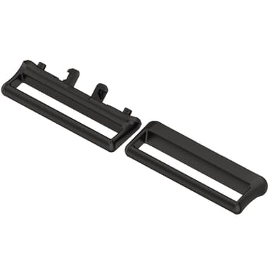 18 mm kellon rannekkeen liitinsovitin Samsung Galaxy Fit 3:lle Musta
