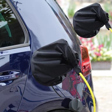 Magneettinen vedenpitävä suoja sähköautojen latauspistorasioihin Musta