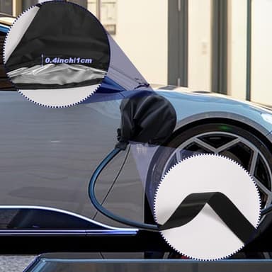 Magneettinen vedenpitävä suoja sähköautojen latauspistorasioihin Musta