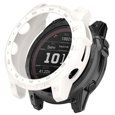 Älykäs suojakellokotelo Garmin Tactix7 MAOLED-kellolle Valkoinen