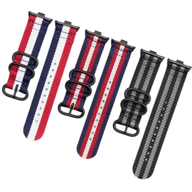 Xiaomi Mi Band 8 Pro Nylon kellon ranneke Musta