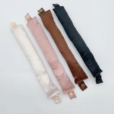 1-setti Satin Heatless Hair Curler yöuneen Samppanja
