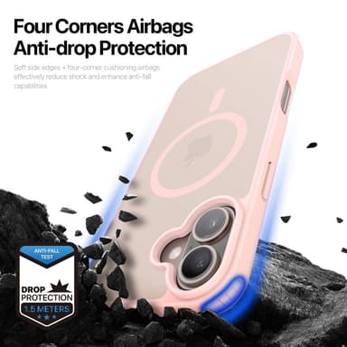 DUX DUCIS iPhone 16 Yind Series Matta viimeistely Suojakuori - Pinkki
