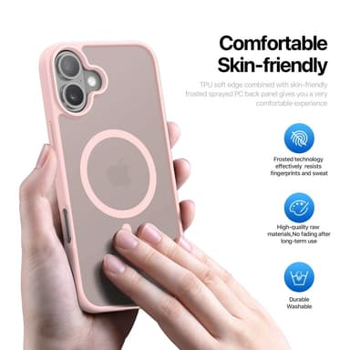 DUX DUCIS iPhone 16 Yind Series Matta viimeistely Suojakuori - Pinkki