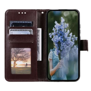 SKALO Motorola Moto G52 Mandala lompakkokotelo - Ruskea