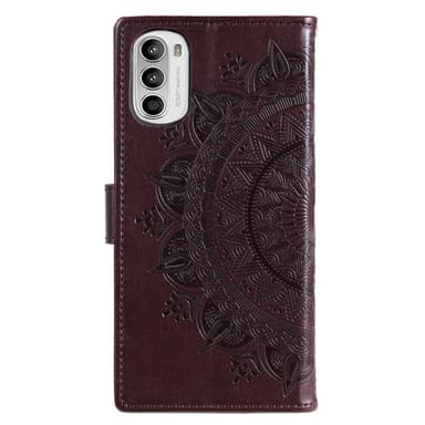 SKALO Motorola Moto G52 Mandala lompakkokotelo - Ruskea