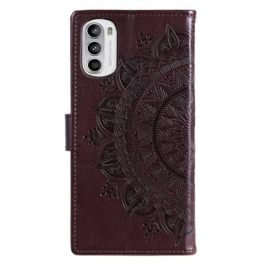 SKALO Motorola Moto G52 Mandala lompakkokotelo - Ruskea