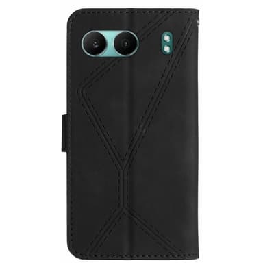 SKALO OnePlus Nord 4 Kohokuvioitu PU Nahka Lompakkokotelo - Musta