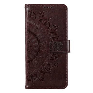 SKALO Motorola Moto G52 Mandala lompakkokotelo - Ruskea