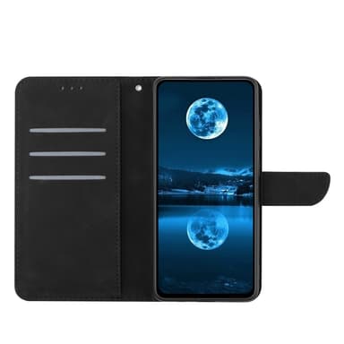SKALO OnePlus Nord 4 Kohokuvioitu PU Nahka Lompakkokotelo - Musta
