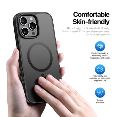 DUX DUCIS iPhone 16 Pro Max Yind Series Matta viimeistely Suojakuori - Musta