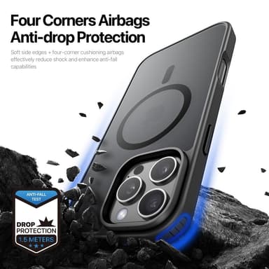 DUX DUCIS iPhone 16 Pro Max Yind Series Matta viimeistely Suojakuori - Musta