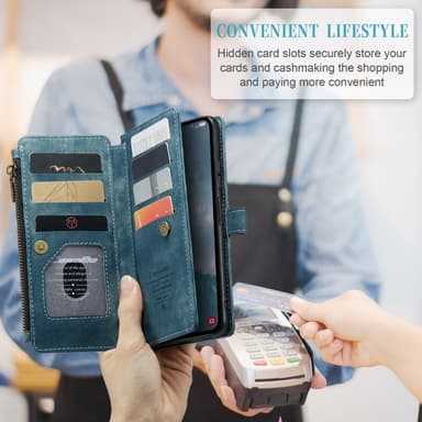 CaseMe Samsung A34 5G CaseMe Big Wallet Lompakkokotelo - Sininen