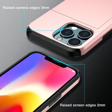SKALO iPhone 13 Armor Suojakuori korttikotelo - Vihreä