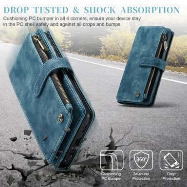 CaseMe Samsung A34 5G CaseMe Big Wallet Lompakkokotelo - Sininen
