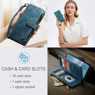 CaseMe Samsung A34 5G CaseMe Big Wallet Lompakkokotelo - Sininen