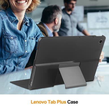 SKALO Lenovo Tab Plus 11.5"" Duofold PU-Nahkakotelo - Musta